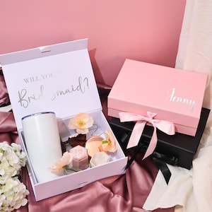 MAGNETIC Empty Gift Box | Custom Gift Box | Proposal Box | Bridal Shower Party Favors | Maid of Honor Gift Box | Will You Be My Bridesmaid