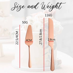 Personalized Colorful Engraved Gold Cake Knife & Server Set Cake Cutter Cutting Set Custom Wedding Cake Serving Set Wedding Cake Knife image 8