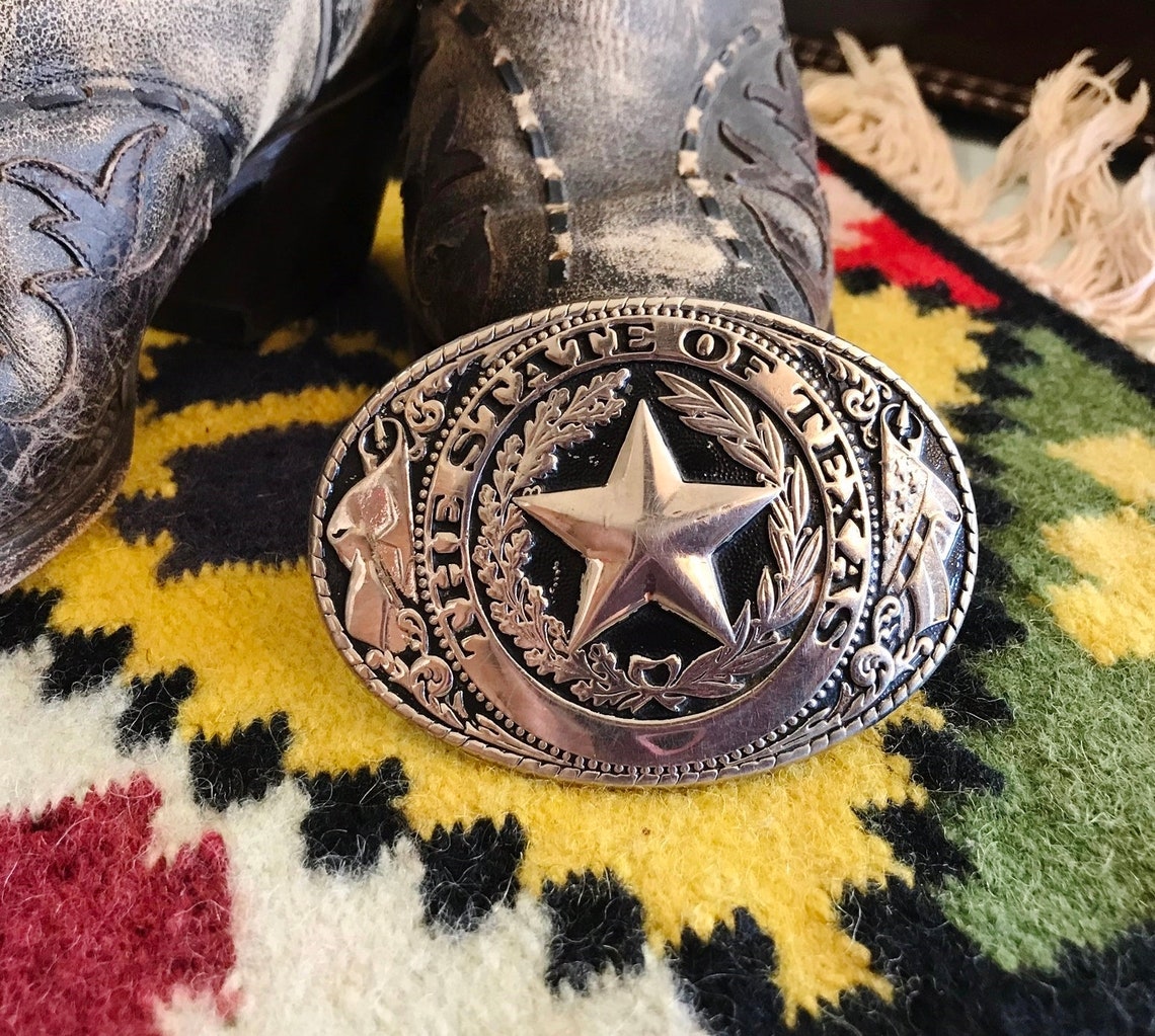 34.95 ViNTAGE TEXAS BELT BUCKLE The StaTE of TeXas BuckLe Etsy