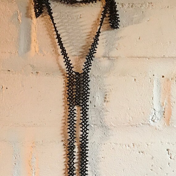 BEADED FLAPPER SAUTOiR NECKLACE, AnTiQue Beaded F… - image 5