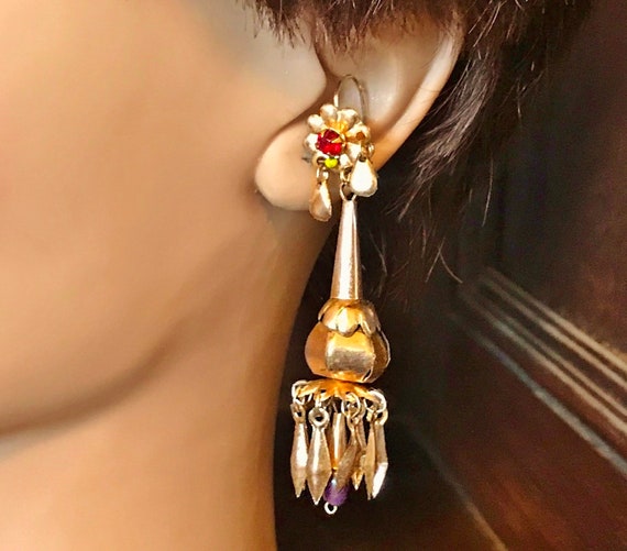 245.00 ViCTorian Gold CHANDELIER EARRINGS, AnTique