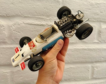 SCHUCO BRABHAM FORD Formel 1 Race Car, Made in Germany 1970's, ViNTaGe Schuco 356 175 Race Car,  German Racing Car, ViNTage ToY 9.5"