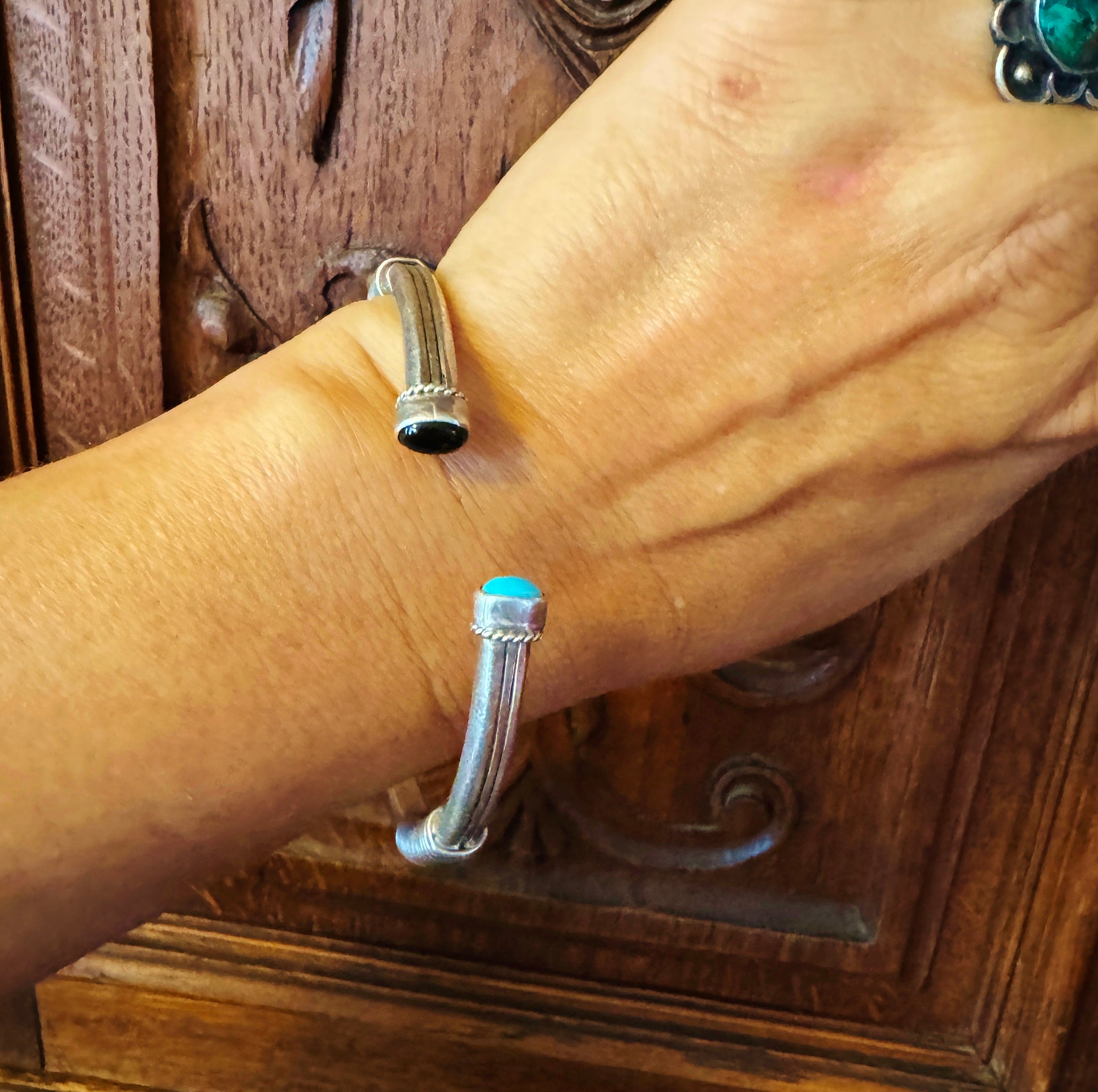Gary Reeves Wire Wrap Sterling BRACELET, Vintage Native American