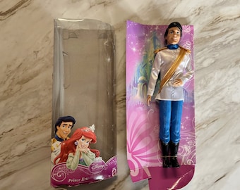 Muñeca Príncipe Eric (2013), Mattel Disney, La Sirenita, Sailor Prince Eric, juguetes vintage, traje azul y blanco. Brillantina, Shannilujewelry