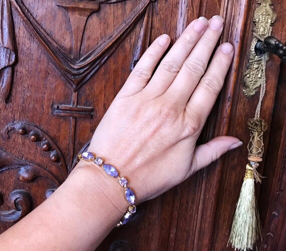 Bracelet Vintage Violet - Occasion - Bijou Coloré Rétro