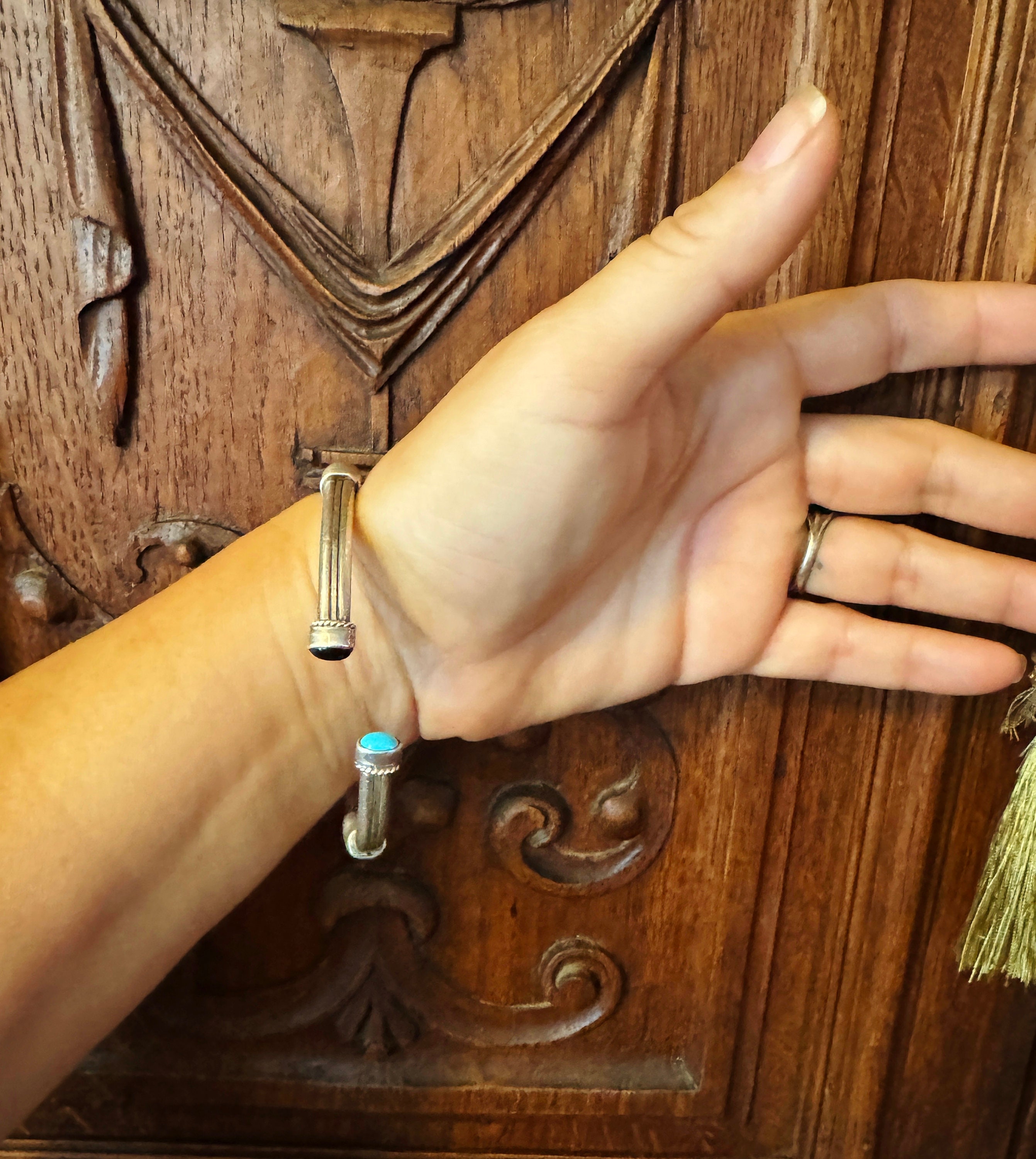 Gary Reeves Wire Wrap Sterling BRACELET, Vintage Native American