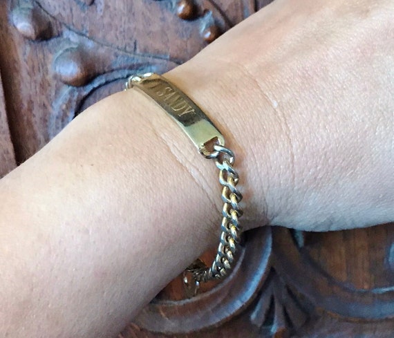 Gourmette Vintage Plaqué Or Des Années 70 - Vieux Stock Neuf - Bracelet élégant Et Rétro