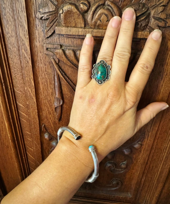 Gary Reeves Wire Wrap Sterling BRACELET, Vintage Native
