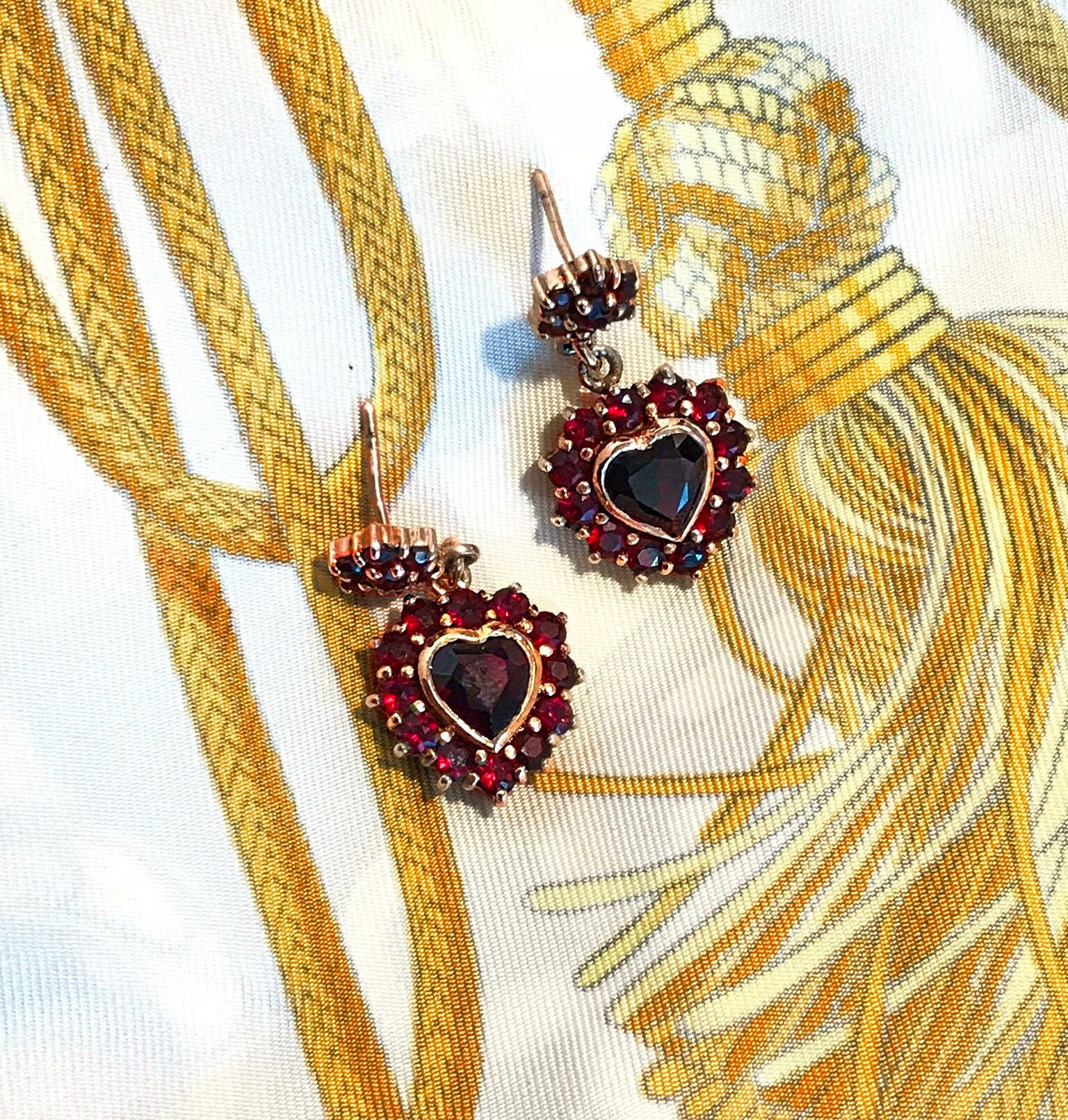 395.00 HEART BOHEMIAN EARRINGS AnTique GoLd Etsy