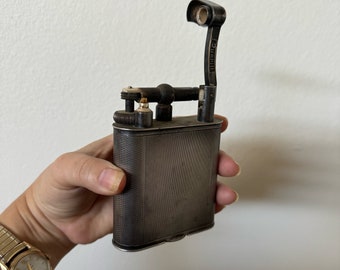 DUNHILL GIANT TABLE Lighter, Vintage Engine Turned