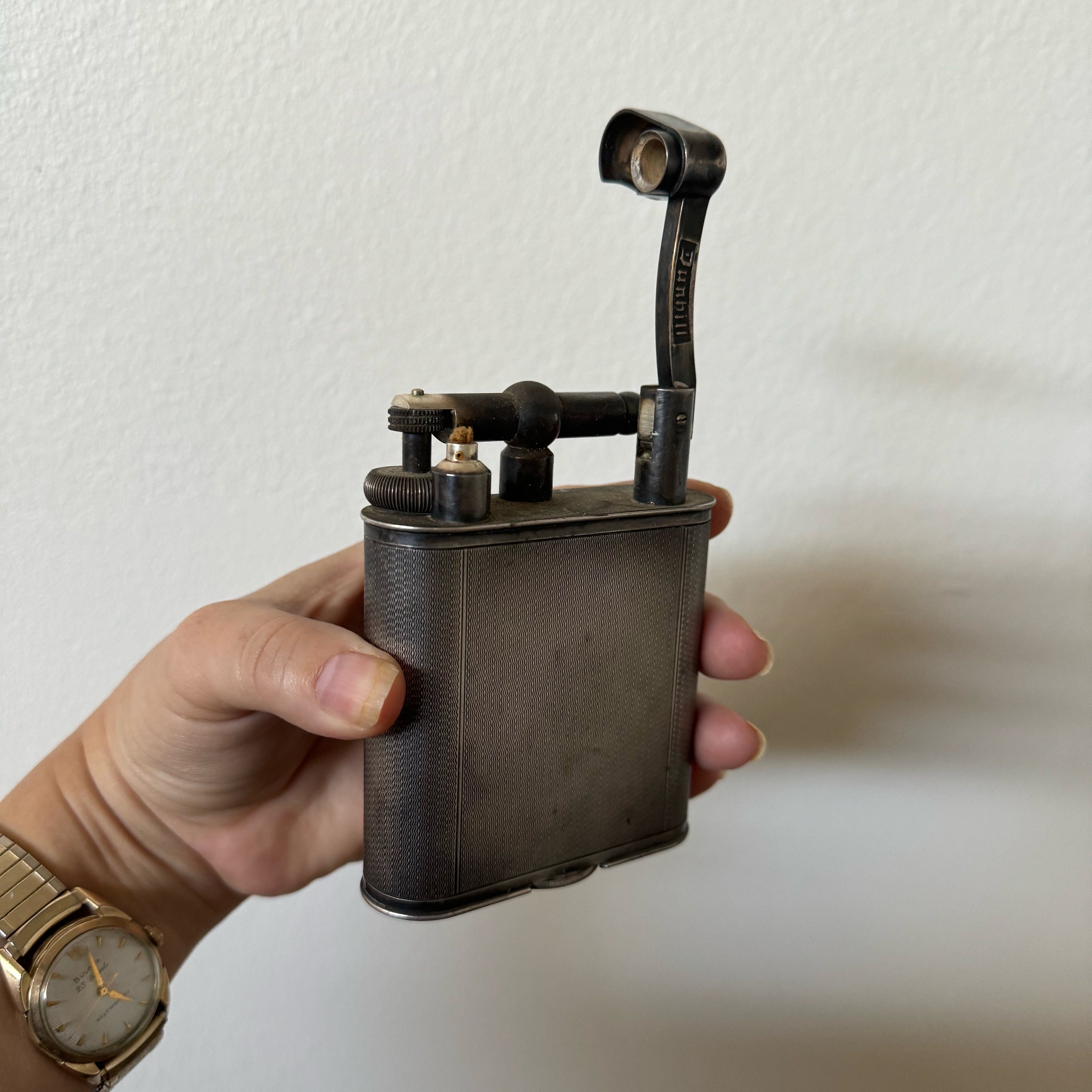 適切な価格 Lighter, TABLE GIANT DUNHILL Vintage Turned Engine 小物