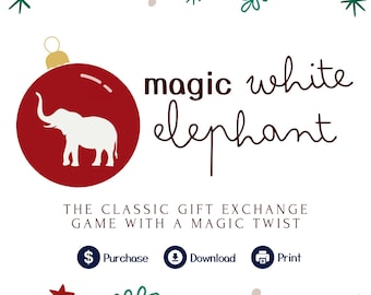 Magic White Elephant Game: Christmas Party Gift Exchange (Digital Download)