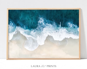 Ocean Wave Wall Art, Ocean Waves Prints, Beach Wave Print, Ocean Waves Painting, Sea Wave Print, Blue Beach print, Ocean Wave printable