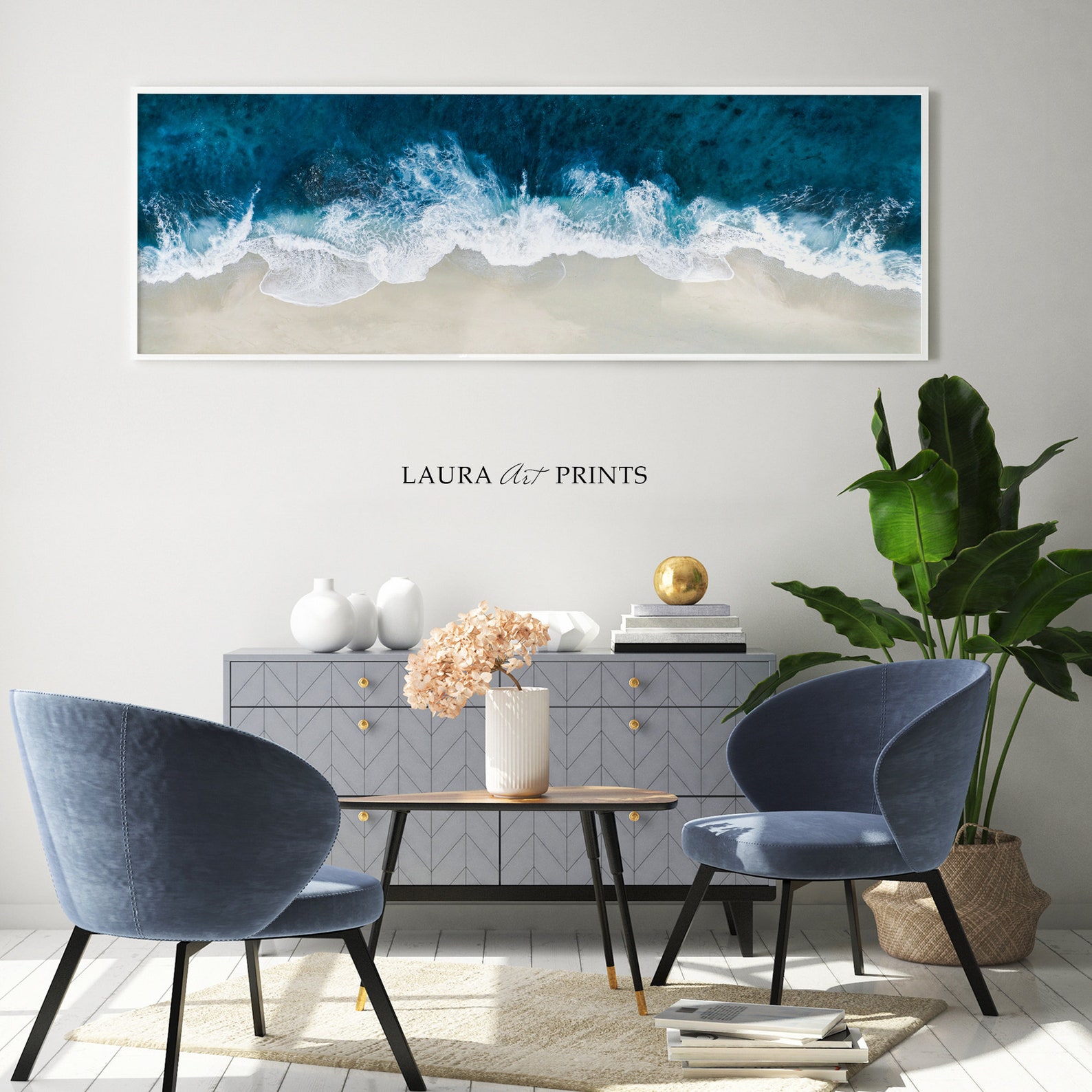 Panoramic Wall Art Ocean Wave Wall Art Ocean Waves Print Etsy