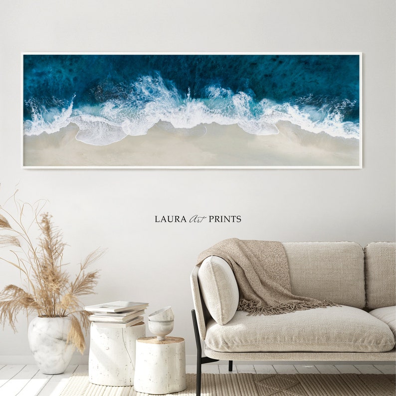 Panoramic Wall Art Ocean Wave Wall Art Ocean Waves Print Etsy
