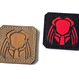 Tactical Hunter Patch 2x2 | Sci-Fi Helmet Patch | Laser Cut Cordura Patch | Hook backing