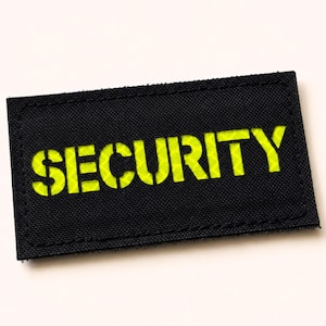 Security Patch, Security Guard Uniform Patch, Laser-Cut Cordura with Hook Backing