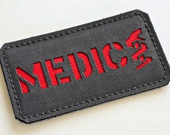 Patch de Médico do Exército, Patch Tático de Médico de Combate, Corte a Laser em Cordura, Patch Personalizado com Velcro.