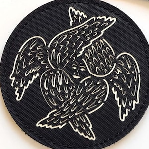 Winged Seraphim | Orthodox | Isus Christ Cross - Lasercut Patch with Hook
