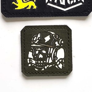 Skull Patch | Military Morale Army Ghost Soldier |  Lasercut  Custom Hook Patch