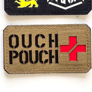 Borsa Ouch | Medico | Medico dell'esercito | Medico da combattimento - Gancio per toppa personalizzata tagliata al laser