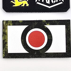 Parche personalizado con gancho, cortado a láser, de 8,9 x 5 cm, con bandera táctica de Japón