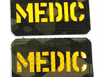 Medico | Medico dell'esercito | Medico da combattimento - Toppa laser personalizzata con gancio