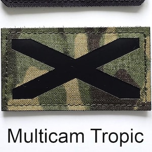 Toppa tattica con bandiera scozzese - Qualità superiore | Toppa personalizzata tagliata al laser con gancio