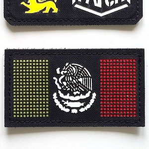 Mexico Flag | Tactical Flag | Lasercut 3,5"x2"  Custom Patch with Hook