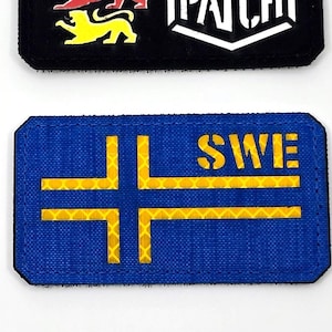 Sweden Flag - Denmark Flag - Norges Flagg - Suomen lippu - Top Quality |  Laser Patch Custom with Hook