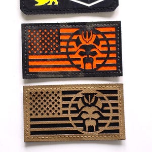 ミリタリーパッチ | アメリカ国旗 | SEALs Bravo | SEALチーム6 - レーザーカットカスタムパッチフック