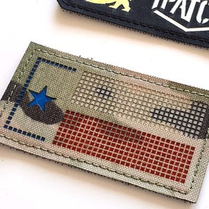 Bandiera americana | Bandiera tattica del Texas | - Toppa personalizzata tagliata al laser di alta qualità con gancio