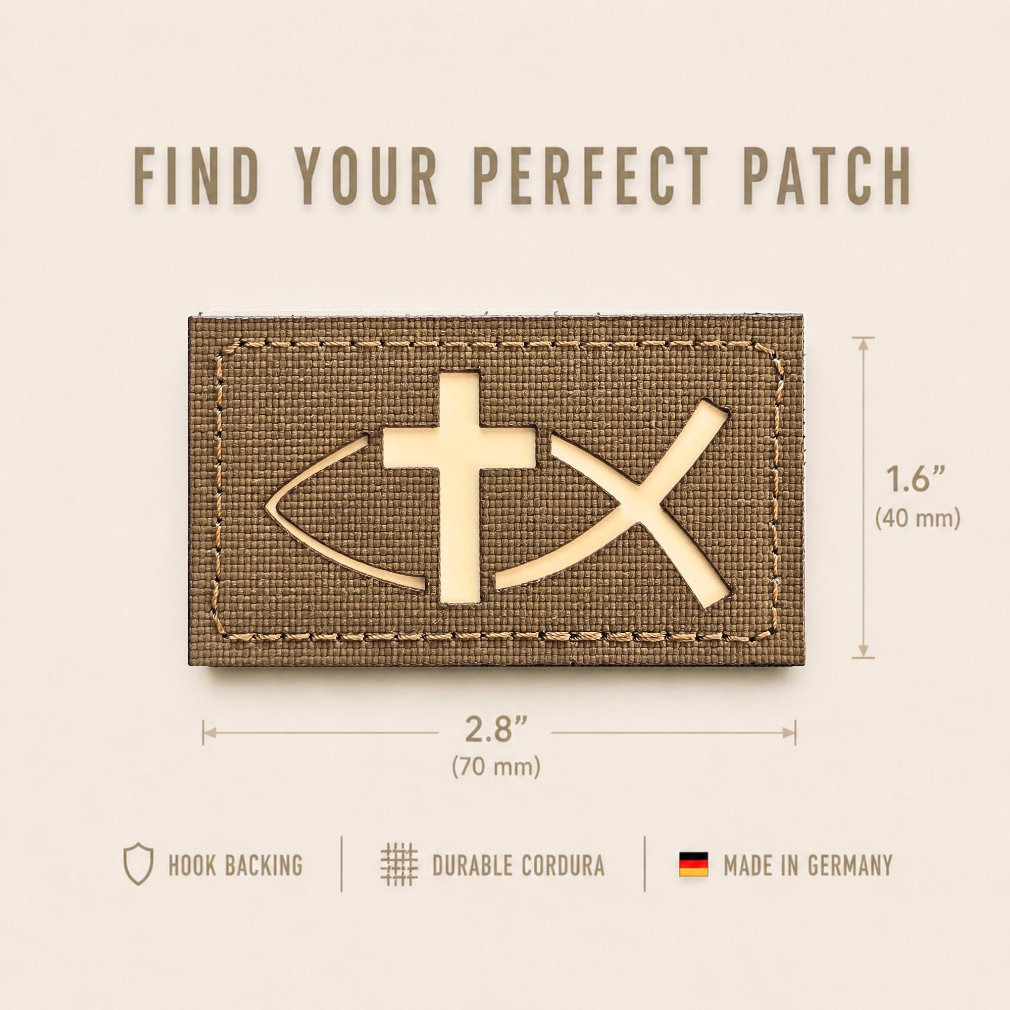 Christian Tactical Patch Jesus Fish Ichthys Patch Faith Morale Patch ...