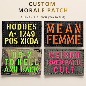 Custom Morale Patch | Funny Tactical Backpack Patch | Personalized EDC Patch with Hook Backing | Airsoft Outdoor Patch 3x2 Inch