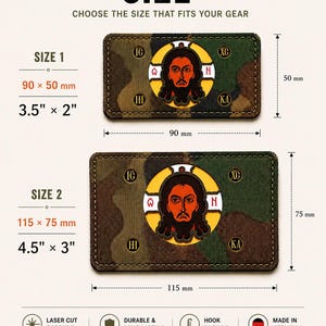 Jesus Christ | Holy Face Battle Flag 3.5"x2" | Orthodox | Catholic ...