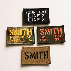 Custom Name Patch 3x2 Inch | Tactical Callsign Patch | Laser Cut Patch ...