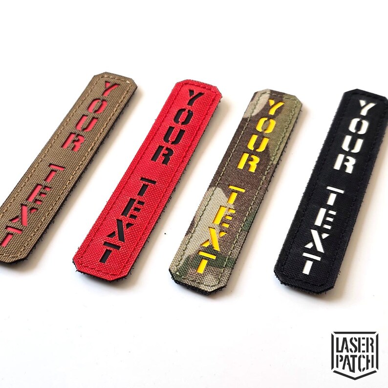 Custom Vertical Name Patch – Tactical Call Sign Patch – Laser Cut Patch ...