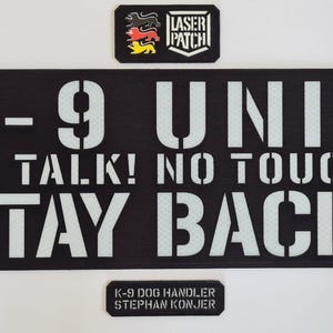 8,7"x3,9 Embroidered Patch | Your Text Back Patch |  - Custom Laser Patch  with Hook