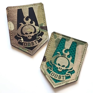 Skull Tactical Patch – Sci-Fi Military Morale Patch – Laser Cut Cordura Hook Patch – Airsoft EDC Gear – Futuristic Soldier Patch
