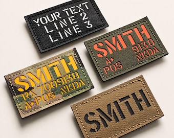 Custom Name Patch 3x2 Inch | Tactical Callsign Patch | Laser Cut Patch with Hook | Military ID Patch | Personalized Text Patch for Gear