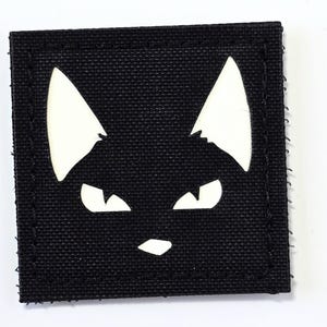 Cat Head Morale Patch, Tactical Cat Patch, Laser Cut Patch with Hook Backing, EDC Patch for Backpack or Hat