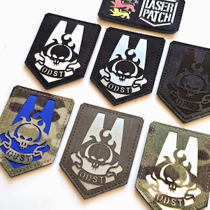 Skull Tactical Patch – Sci-Fi Military Morale Patch – Laser Cut Cordura Hook Patch – Airsoft EDC Gear – Futuristic Soldier Patch