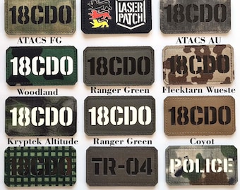 Parche personalizado con nombre de 3,5 x 2 | Cinta táctica con nombre | Parche de indicativo | Parche de identificación militar | Parche cortado con láser con gancho | Equipo de airsoft