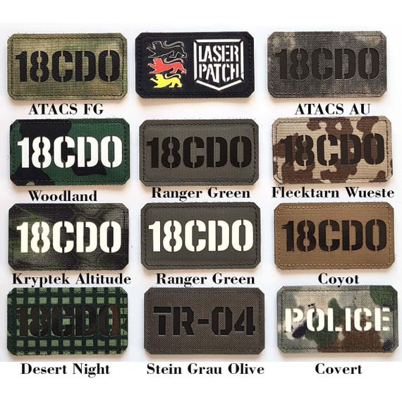 Your Custom Name Patch 3,5"x2" Callsign Laser Patch with Hook