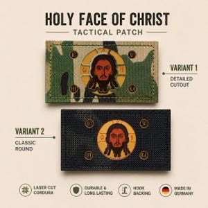 Orthodox Tactical Patch 3.5x2 Jesus Christ Morale Patch Hook Back Airsoft EDC Backpack Plate Carrier