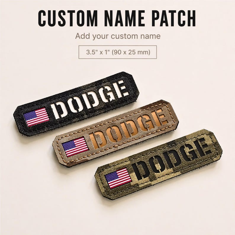 Custom Name Patch With US Flag – Personalized Tactical Name Tape ...