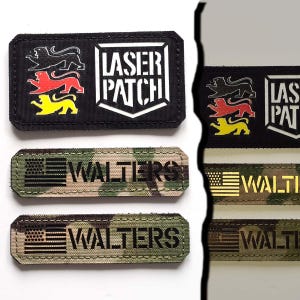 Custom Name Patch With Flag 3.5 X 1 Inch – Tactical Name Tape – Laser ...