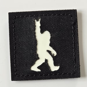 Bigfoot Patch 2x2 Inch Laser Cut Sasquatch Patch Tactical Morale Patch Hook Backing Airsoft Military Backpack Patch Gift