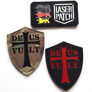 Crusader Knights Morale Patch – Tactical Military USA Hook Badge, Army
