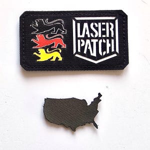 Patch com mapa dos EUA – Patch tático americano, patch de moral com corte a laser e velcro, patch militar dos EUA, patch minimalista da bandeira dos EUA